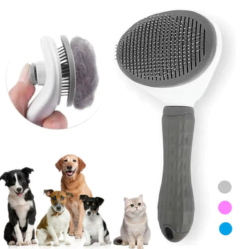 Self-Cleaning Stainless Steel Pet Slicker Brush (For Cats & Dogs)