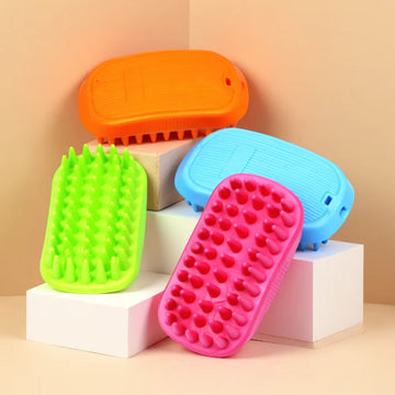 Soft Silicone Pet Deshedding & Massage Brush