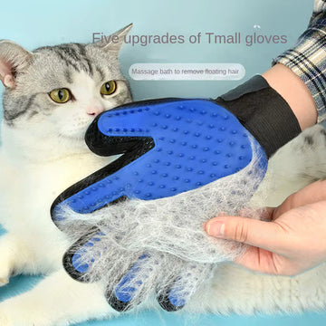 Shedding Silicone Pet Grooming Gloves (Adjustable Strap)