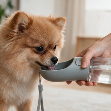 Leak-Proof Portable Pet Water Bottle with Built-In Bowl